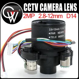 Parts 2.0Megapixel Motorised Varifocal 2.812mm CCTV Lens 1/2.7" For HD Security Cameras, Auto Iris, DC Zoom & Focus, F1.4 D14 Mount