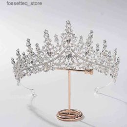 Wedding Hair Jewellery KMVEXO Rose Gold Bride Crowns Princess Headdress Birtay Headband Vintage Bridal Party Tiaras Gift 1126954436467958 L240402