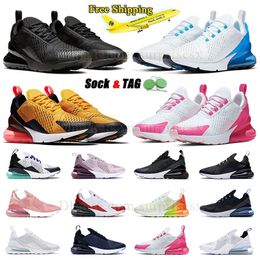 Free Shipping 270s Top Designer 270 Running Shoes Women Men Tripe Black White Laser Orange Light Bone Brown Habanero Grape Dusty Platform Loafer Runner Sneaker tenis