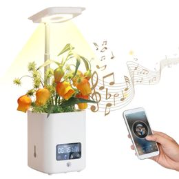 Garden Hydroponics Growing System Indoor Herb Garden With Led Grow Light Smart Garden Planter For Home Kitchen Automatic Timer 240403