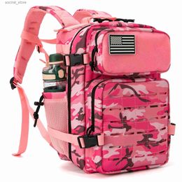 Carriers Slings Backpacks QT QY 25L/45L Military Tactical Backpack for Women/men Army Laser Cut Molle Daypack School Bag Gym Rucksack with Dual Cup Holder L45