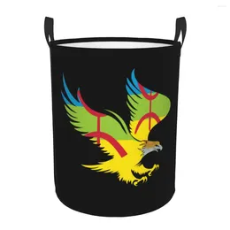 Laundry Bags Amazigh Flag Eagle Soaring Patriotic Basket Collapsible Large Clothes Storage Bin Tifinagh Berber Proud Baby Hamper