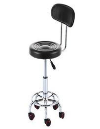 Adjustable Height Hydraulic Rolling Swivel Stool Spa Salon Chair with Back Rest1509074