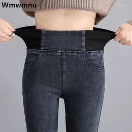 Women's Jeans Thin Pants Oversize 2024 26-38 Slim Denim Women High Waist Skinny Jean Vintage Wash Pencil Stretch Vaqueros Leggings