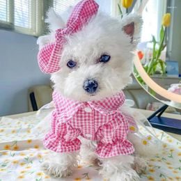 Dog Apparel Pet Supplies Plaid Bow Tie Hair Clip Teddy Bear Princess Cute Jewelry