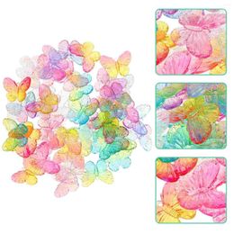Vases 50 Pcs Acrylic Butterfly Nail Decors Costume Jewellery Decorations Butterflies Crafts Mini Manicure Small Accessories Nails