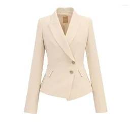 Women's Suits Temperament Suit Women Coat Spring Autumn 2024 Korean Long Sleeve Slim Blazers Woman Jacket Casual Office Ladies Blazer Tops