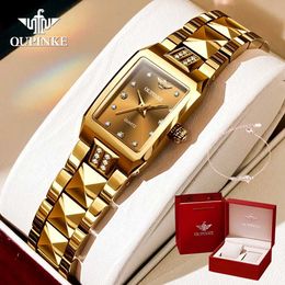 Women's Watches OUPINKE 3246 Luxury Elegant Womens es 50M Waterproof Swiss Quartz ment For Women Top Brand Original Hand Clock L240402