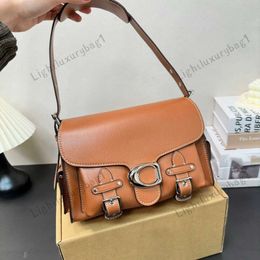 Designer Taby Cambridge Bag Women Cowhide Hobo Handbags Vintage Leather Bag Y2k Vintage Underarm Purse Classics Shoulder Bag With Belt Buckle 240406