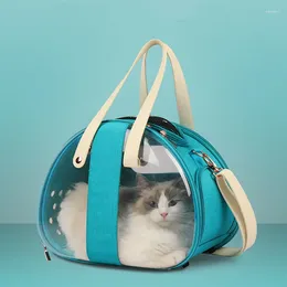 Cat Carriers Transparent Pet Carrier Bag Breathable Portable Dog Outdoor Travel Backpack For Small Dogs Puppy Zipper