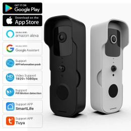 Doorbell Tuya Smart Video Doorbell WiFi 1080P Video Intercom Door Bell IP Camera TwoWay Audio Works With Alexa Echo Show Google Home