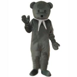 2024 Halloween Adult size Grey Bear Mascot Costume Suits Adult Party Cartoon Custom fancy costume Cartoon theme fancy dress