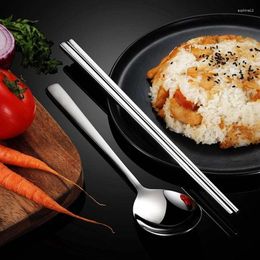 Dinnerware Sets 1pc 304 Stainless Steel Male Chopsticks Cutlery Spoon Set A Split