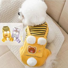 Dog Apparel Cute Clothes Autumn And Winter Cat Four-Legged Pet Clothing Suspender Pants Teddy Bichon Small Puppies