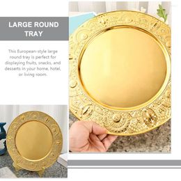 Dinnerware Sets European Style Fruit Plate Metal Serving Platters Cupcake Pan Dinner Tray Bathroom Decorations Small Plates Dessert Salad