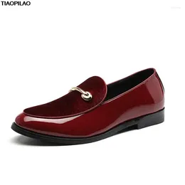 Casual Shoes Men's Slip-on Shoe In Spring Autumn Europe America Patent Leather Male Bean Wearable Waterproof