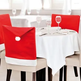 Chair Covers 6 Pcs Dining Set Table Ornament Christmas Party Xmas Slipcover Drop