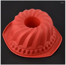 Baking Moulds 1PCS 9 Inch 3D Bread Cake Plate DIY Silicone Spiral Pot Mould Large Pan Tools