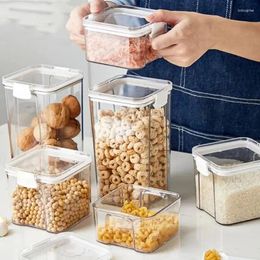 Storage Bottles Plastic Containers For Kitchen Jars Bulk Cereals Spices Boxes Fridge Organiser With Lid