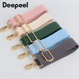 Deepeel 3.8cm Wide Canvas Bag Strap Alloy Buckle Adjustable 80-140cm Chain for Handbag Luggage Shoulder Bands Part Accessories 240329