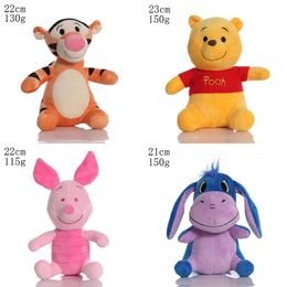 Wholesale cute anime, little bear, little donkey, little tiger, little pink pig, plush doll, plush toy, grab machine doll