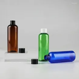 Storage Bottles 50pcs 100ml Plastic Flip Top Cap For Container Cosmetic Bottle Empty Transparent White Shampoo Refillable