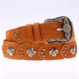 Belts Women's High-end Belt With Diamond Inlay And High-quality Patches Vintage Korean Version Fashionable