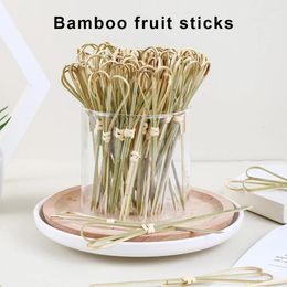 Forks Cocktail Sticks Bamboo Skewers Fruits Picks Party Supply Tableware