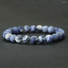 Charm Bracelets Simple Style Bracelet For Men Grade A Frosted Natural Stone Braslet Accessories Hombre Sodalite Tiger Eyes Beaded Braclet