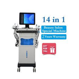 spa machines professional skin cleaning 14 in 1 Facial Peel Skin tightening Hydrofacials skin analyze hydro facial Hydra Micro Dermabrasion Machine for salon