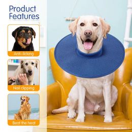 Dog Collars Pet Anti-bite Collar Recovery Adjustable Neck Cone For Lick Wound