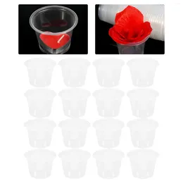 Disposable Cups Straws 100 Pcs Wind Cup Wind-proof One-off Water Dessert Plastic Clear Simple Banquet Wide Mouth Drinking Beverage Bag