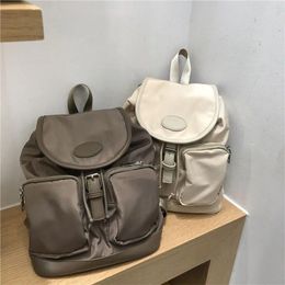 Backpack Cool Unisex Casual Women Nylon Pockets Back Pack Female Male Moto Street Bag Handbag