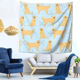 Tapestries Golden Retriever Tongues Wagging On Light Wall Decor Tapestry Outdoor Bedroom Holiday Gift Polyester Odorless