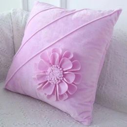 Pillow Nordic Flower Throw Cover Home Sofa Living Room Solid Colour With Core