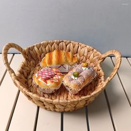 Dinnerware Sets Woven Basket Organiser Serving Small Bread Tray Fruit Decorative Storage Baskets