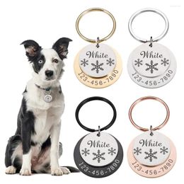 Dog Tag Personalized Pet Cat Collar Supplies Customized Address With Engraving Name Cats Accessories For Home Necklace Chain