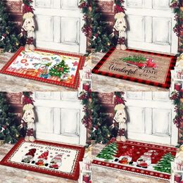 Carpets Christmas Floor Mat Entrance Doormat Bedroom Bath Anti Slip Carpet Merry Decoration For Home Decor Year Gift