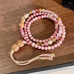 Strand Multi Layered Red Patterned Stone Wooden Woven Bracelet For Women Retro Style Luxury Exquisite Bracelets Hand Accessories