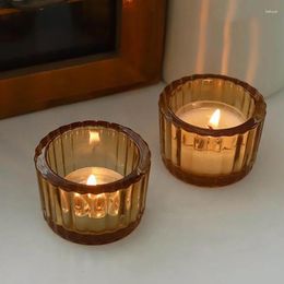 Candle Holders 20 Pcs Votive Tea Light For Floating Table Centerpiece Clear Glass Cute Mini Ribbed Birthday Decor