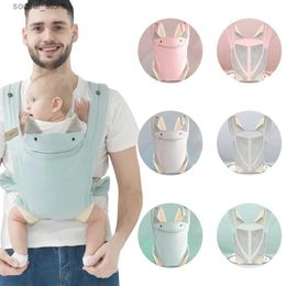 Carriers Slings Backpacks Kangaroo Shoulder Strap for Infants Newborn Wrap Sling Ergonomic Cute Bite Towel Kid Cotton Breathable Front Facing Baby Carrier L45