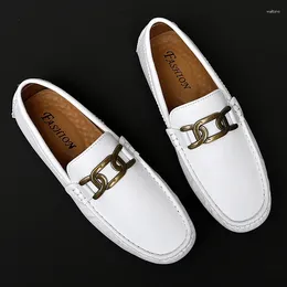Casual Shoes Loafers Men Handmade PU Leather For Driving Flats Comfortable Slip-on Moccasins