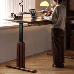 Decorative Plates Electric Lifting Desk Intelligent Solid Wood Computer Double Motor Workbench