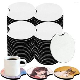 Jewelry Pouches 100 Pcs Of Sublimation Blank Car Coasters Round Opening Used For DIY Crafts