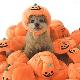 Dog Apparel Mini Cute Halloween Hat Adjustable Fluffy Pumpkin Cap Headwear Funny Costume Cosplay Pet Supplies For Small Medium Cat