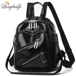 Fashion Women Backpack Designer Pu Leather Travel Back Pack Casual Shoulder Bag High Quality School Bags For Teenagers Girls Sac 240329