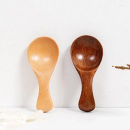 Spoons 4Pcs Mini Wooden With Short Handles For Kitchen Gadget Set Ideal Sugar Salt Spice And Seasoning