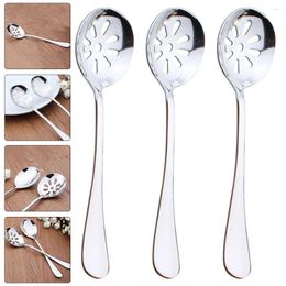 Spoons 6 Pcs Bar Spoon Colander Cocktail Caviar Buffet Stainless Steel Portable Serving Utensils