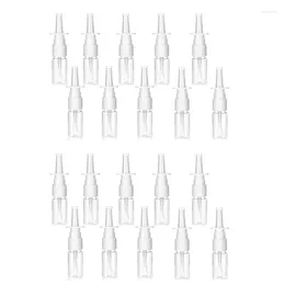 Storage Bottles 20Pcs Nasal Spray Bottle Clear Small Empty Nose Reusable Fine Mist Sprayers For Travel 10ML