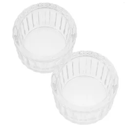 Candle Holders 2pcs Table Tea Light Tealight Holder Clear Glass Cups Centrepiece